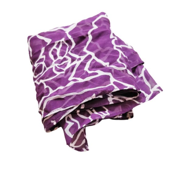 bebe 100% Silk Scarf, extra long, rose pattern - Picture 2 of 5